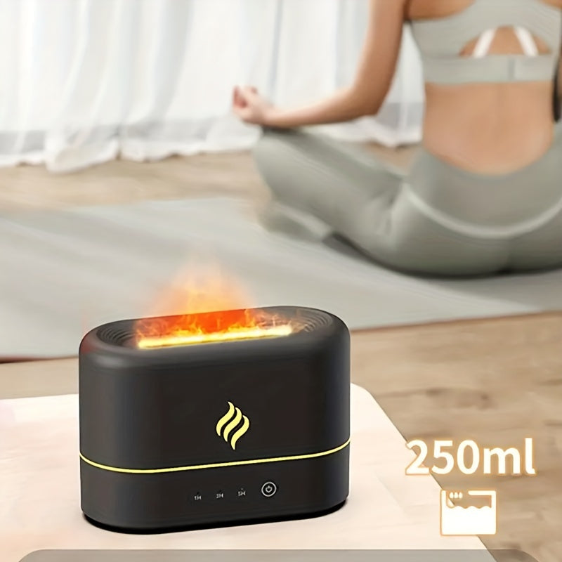 Mini USB Humidifier with Aromatherapy Box – Quiet Operation, Timer & Water Display (8.45oz)