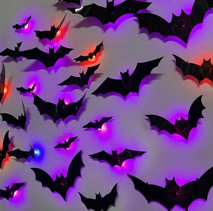 🎁🔥 3D Bat Light Design LED Decorations （contains three sizes: large, medium and small）