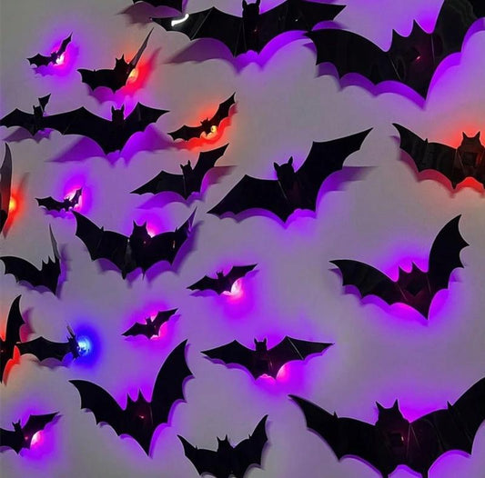 🎁🔥 3D Bat Light Design LED Decorations （contains three sizes: large, medium and small）