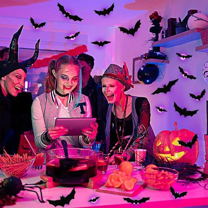 🎁🔥 3D Bat Light Design LED Decorations （contains three sizes: large, medium and small）