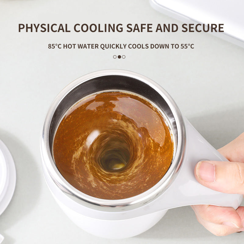 Rechargeable Automatic Stirring Coffee Cup – Magnetic Self-Stirring Mug for Milkshake, Water & Drinks