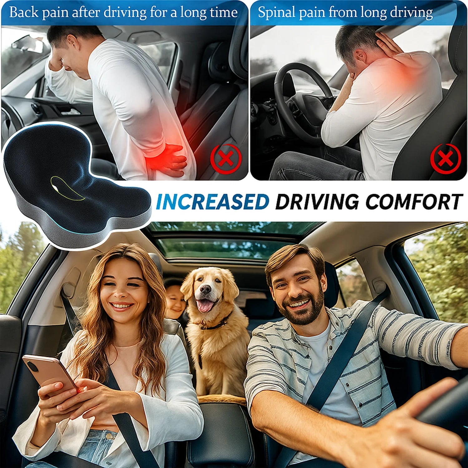 Comfy+ Ergonomic Seat Cushion