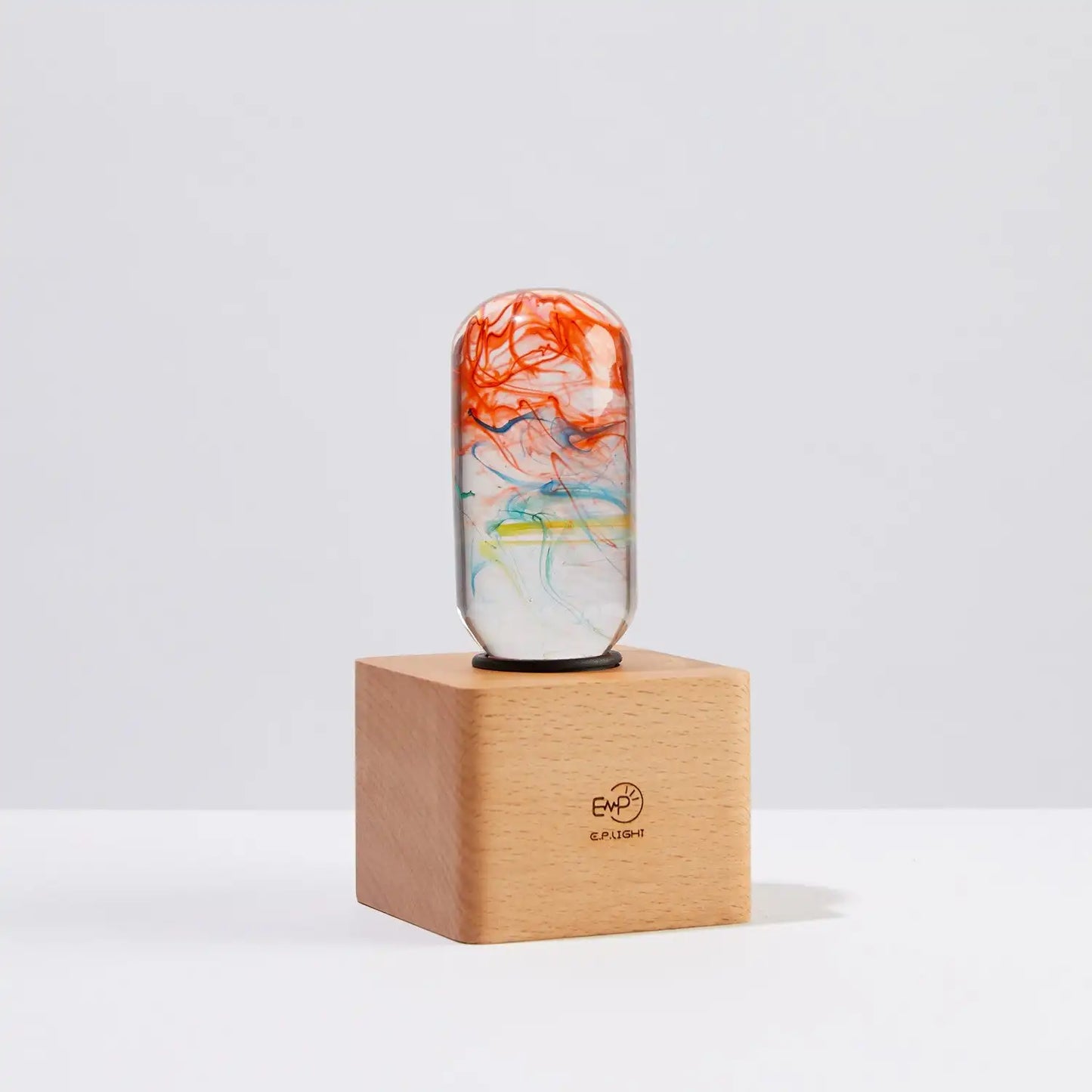Creative Epoxy Resin Wood LED Night Light – Handmade Multicolor Ocean Lamp for Home Decor & Gifts