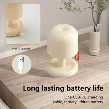 Mini Sunset LED Night Lamp – USB Rechargeable Mushroom Style Night Light for Bedroom, Coffee Bar &