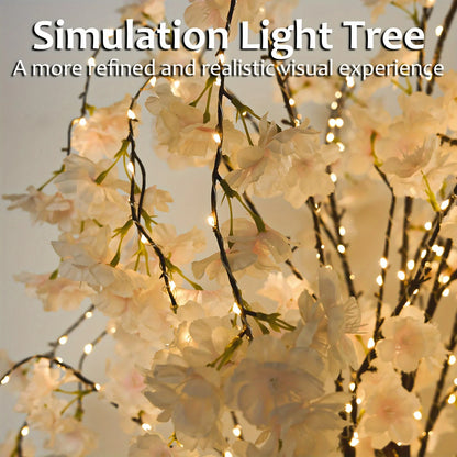 6ft Cherry Blossom Tree Light – 450 LED Artificial Tree with Warm Lights for Home & Event Decoration