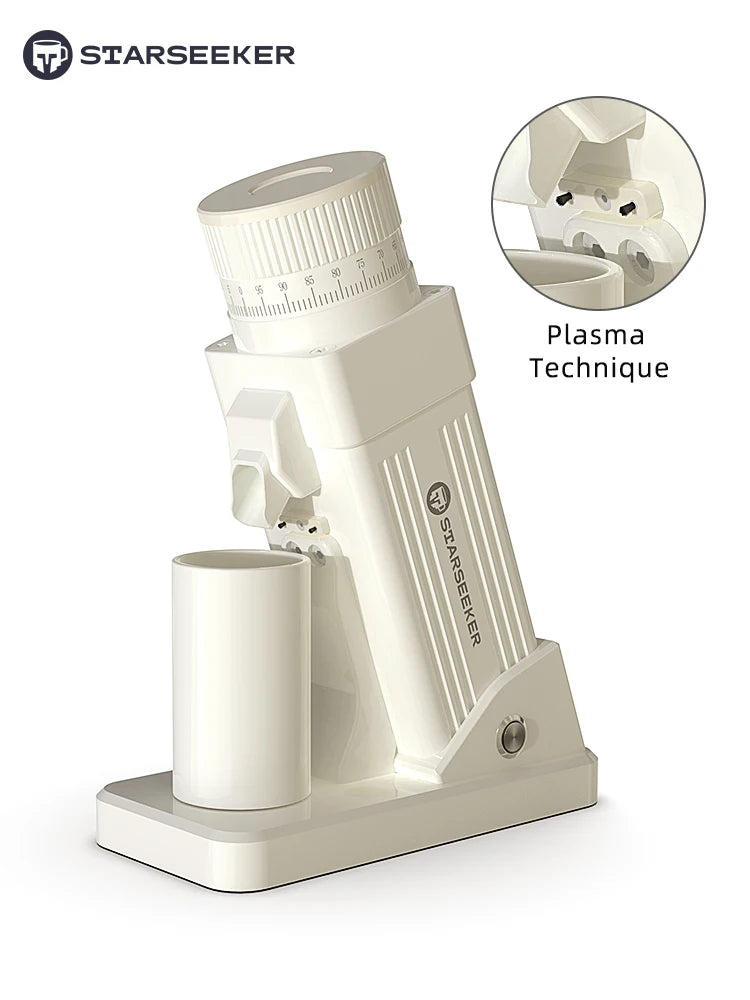 TARSEEKER E55 Electric Coffee Grinder – 55MM Espresso Burr with Stepless Fineness Adjustment for Cold Brew