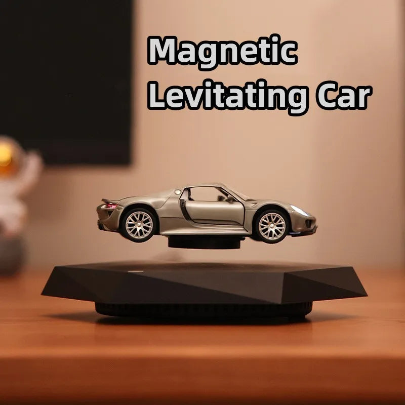Magnetic Levitating Car with Metal Base – 360° Rotation Creative Home & Office Decor Gift