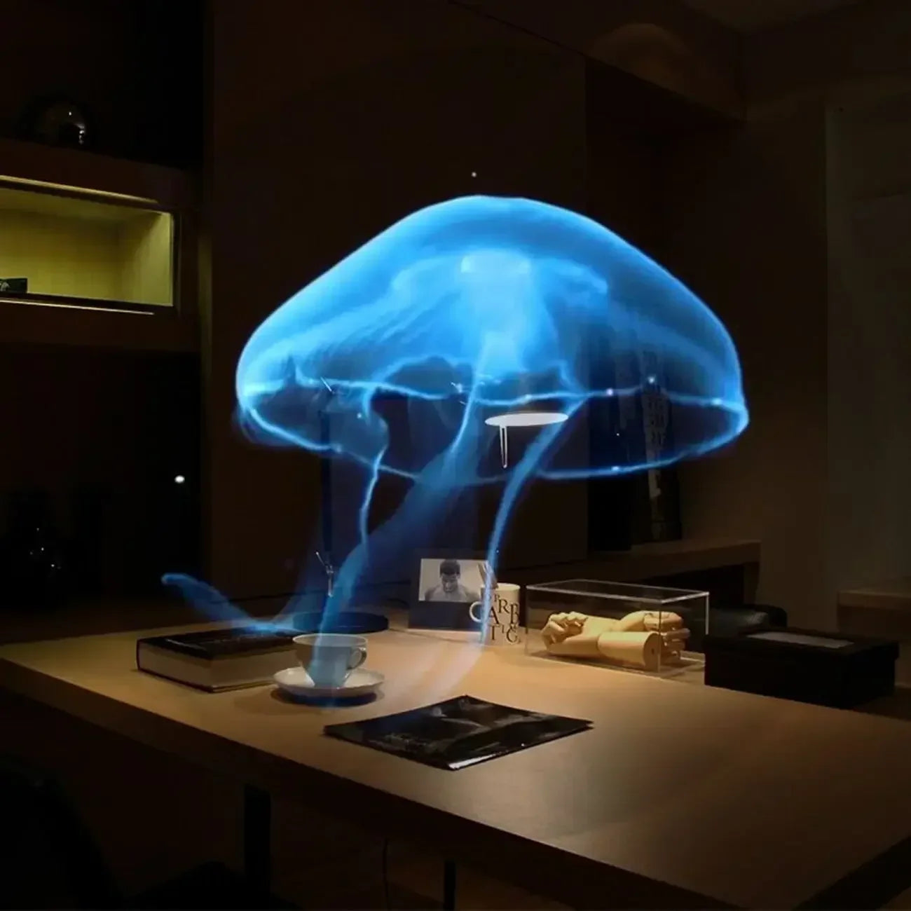 3D Holographic Fan, 52 cm 3D Holographic Projector HD LED Advertising Display with Remote Control, suitable for bars, Halloween
