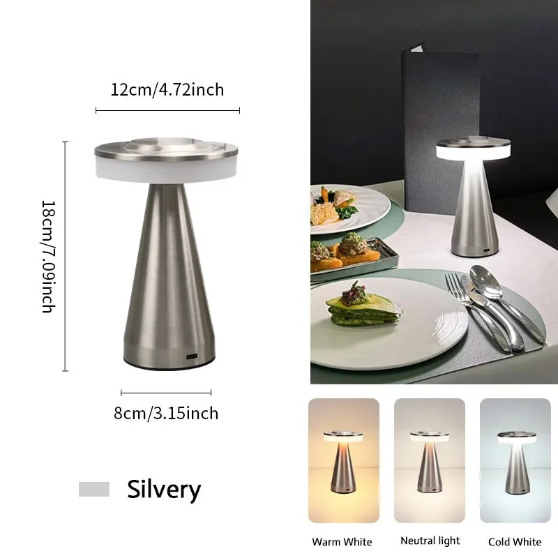 USB Rechargeable Touch Table Lamp – Portable Study, Bedroom & Night Light