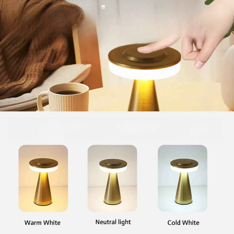 USB Rechargeable Touch Table Lamp – Portable Study, Bedroom & Night Light