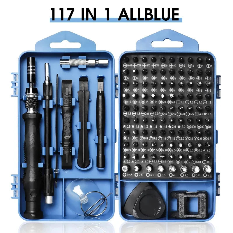 Galacok 117 in 1 Precision Screwdriver Set with 98 Magnetic Bits Multi-Function Repair Tool Kit for IPhone Glasses Laptop Camera