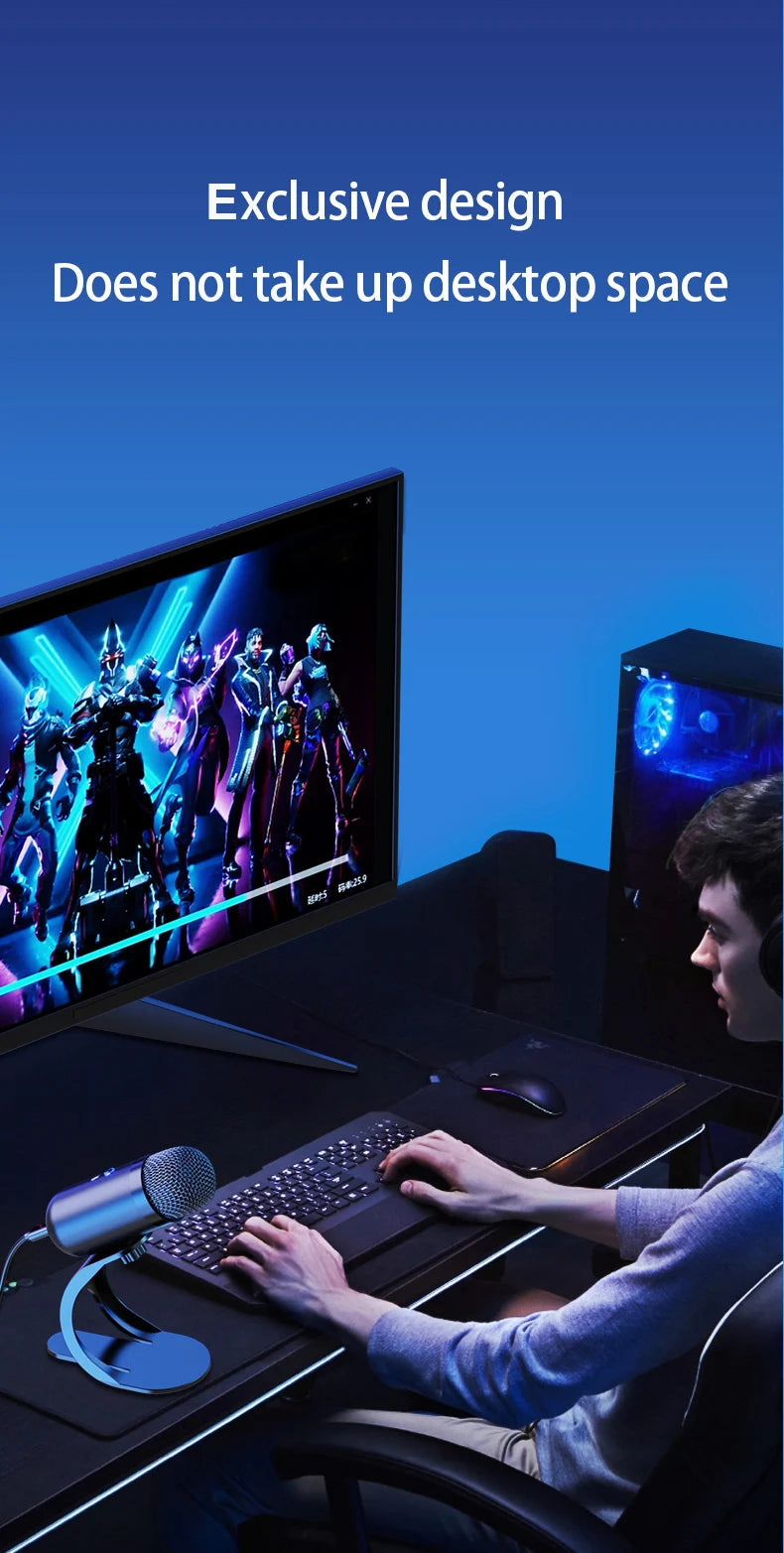 rofessional Wired Condenser Conference Microphone – Gooseneck Desktop High-Quality Mic for Computer & Gaming