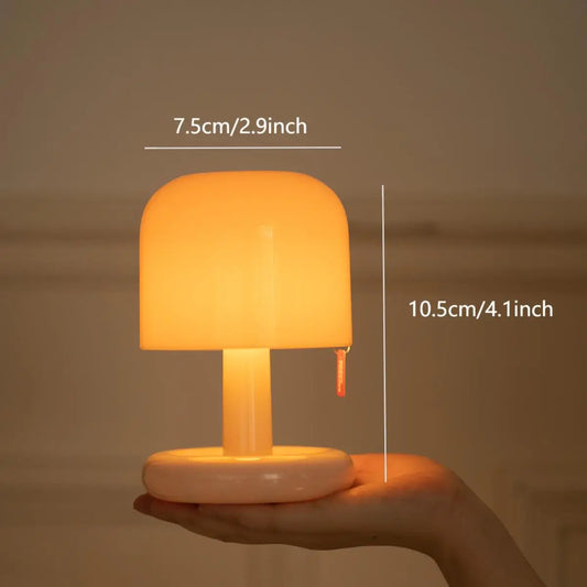 Mini Sunset LED Night Lamp – USB Rechargeable Mushroom Style Night Light for Bedroom, Coffee Bar &