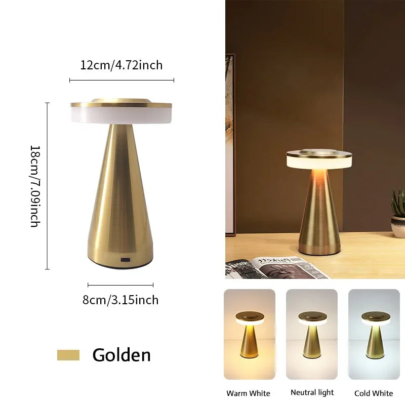 USB Rechargeable Touch Table Lamp – Portable Study, Bedroom & Night Light