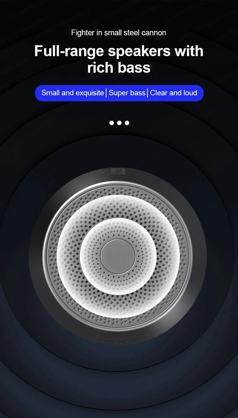 Lenovo K3 Pro Portable Bluetooth Speaker – Wireless Stereo Surround Loudspeaker for Music & Audio