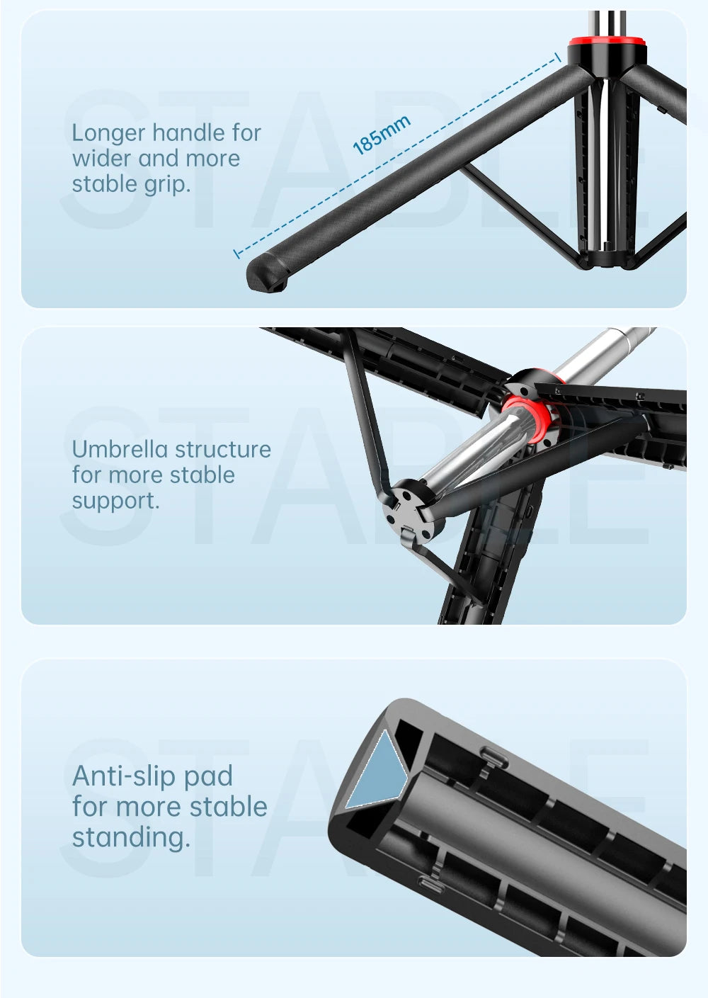 C13C13d Portable Selfie Stick with Bluetooth Remote – 360° Rotating Tripod & Phone Holder