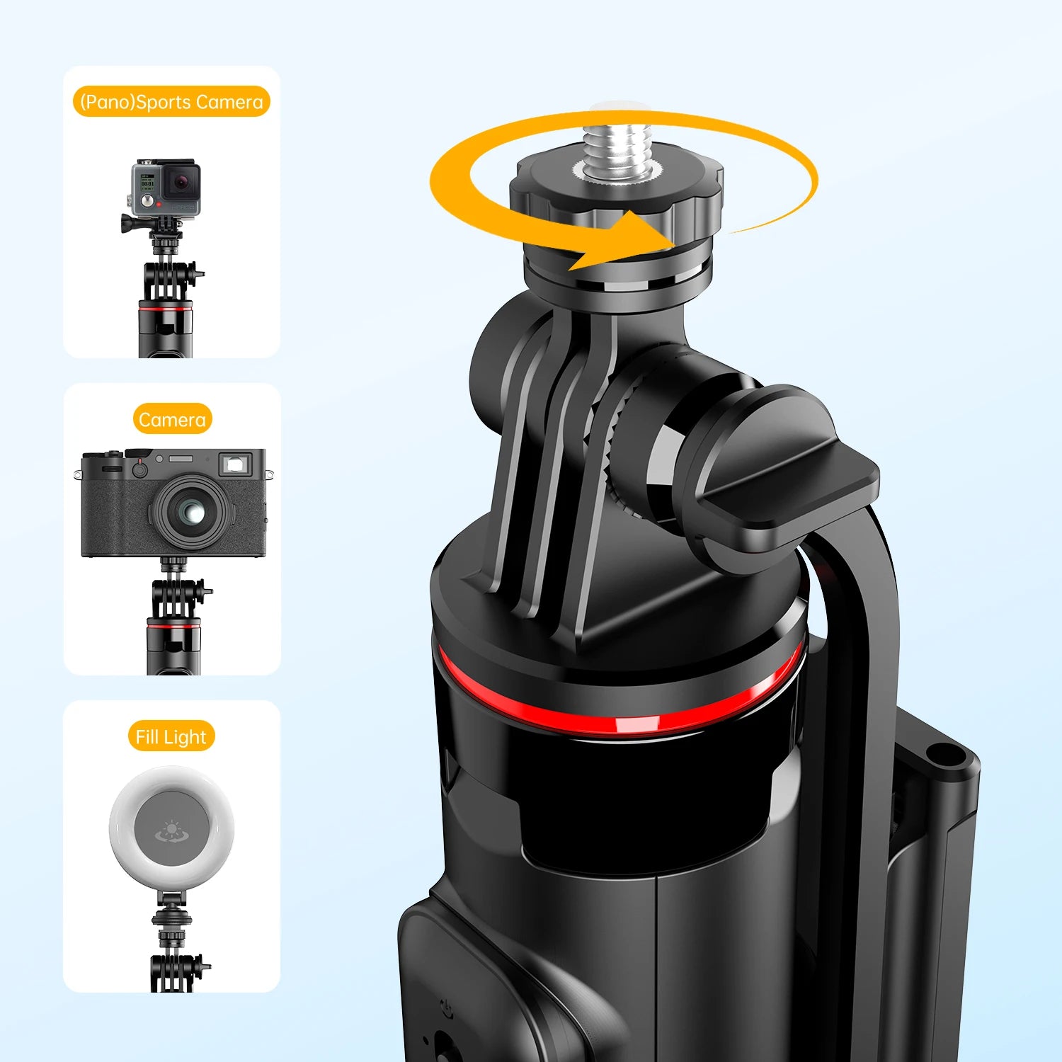 C13C13d Portable Selfie Stick with Bluetooth Remote – 360° Rotating Tripod & Phone Holder