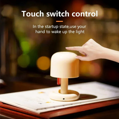 Mini Sunset LED Night Lamp – USB Rechargeable Mushroom Style Night Light for Bedroom, Coffee Bar &