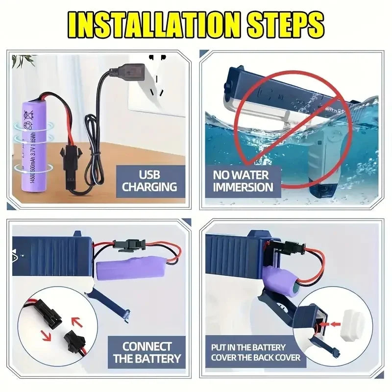 Rechargeable Electric Burst Water Gun – Summer Fun Toy for Kids 5+