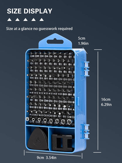 Galacok 117 in 1 Precision Screwdriver Set with 98 Magnetic Bits Multi-Function Repair Tool Kit for IPhone Glasses Laptop Camera