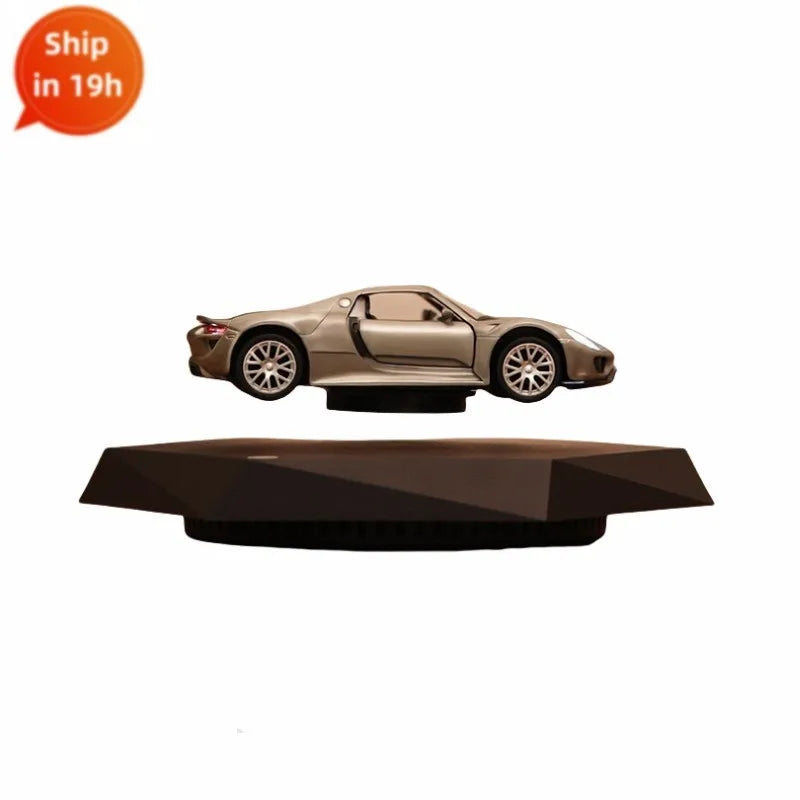 Magnetic Levitating Car with Metal Base – 360° Rotation Creative Home & Office Decor Gift