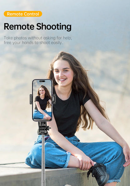 C13C13d Portable Selfie Stick with Bluetooth Remote – 360° Rotating Tripod & Phone Holder