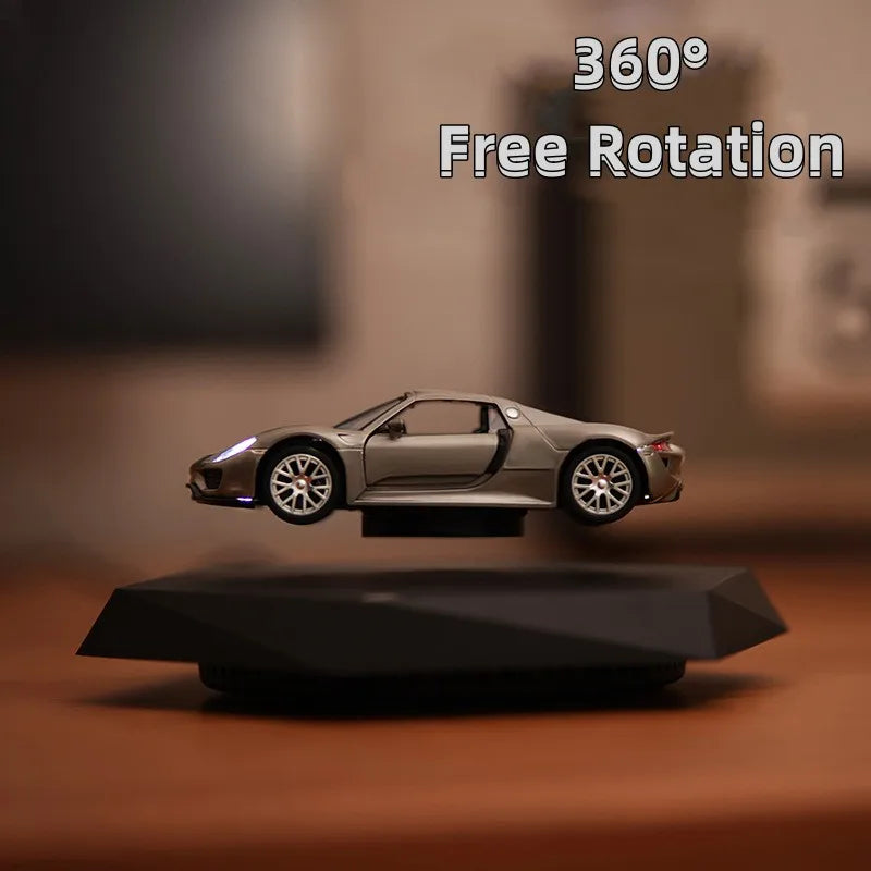 Magnetic Levitating Car with Metal Base – 360° Rotation Creative Home & Office Decor Gift