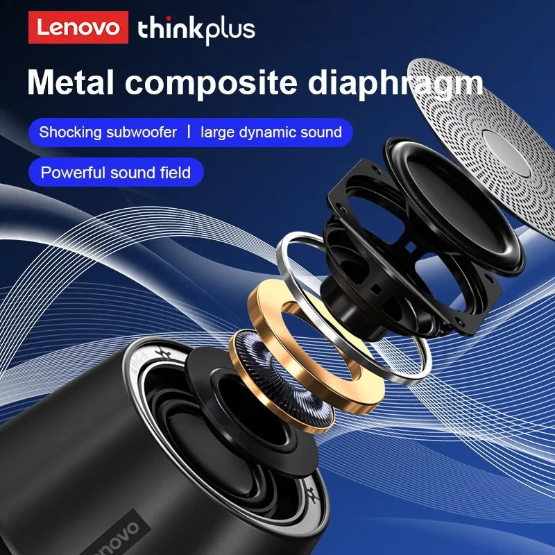 Lenovo K3 Pro Portable Bluetooth Speaker – Wireless Stereo Surround Loudspeaker for Music & Audio