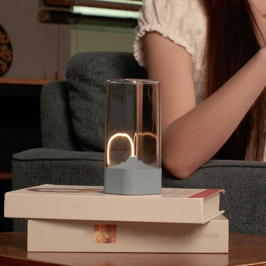 Magnetic Filament Table Lamp Magnetic Wick Desk Lamp Touch Control 5-30H Working Time 1000mAh USB Rechargeable for Living Room