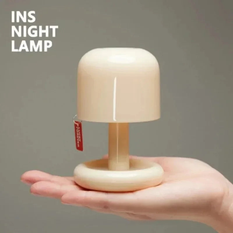 Mini Sunset LED Night Lamp – USB Rechargeable Mushroom Style Night Light for Bedroom, Coffee Bar &