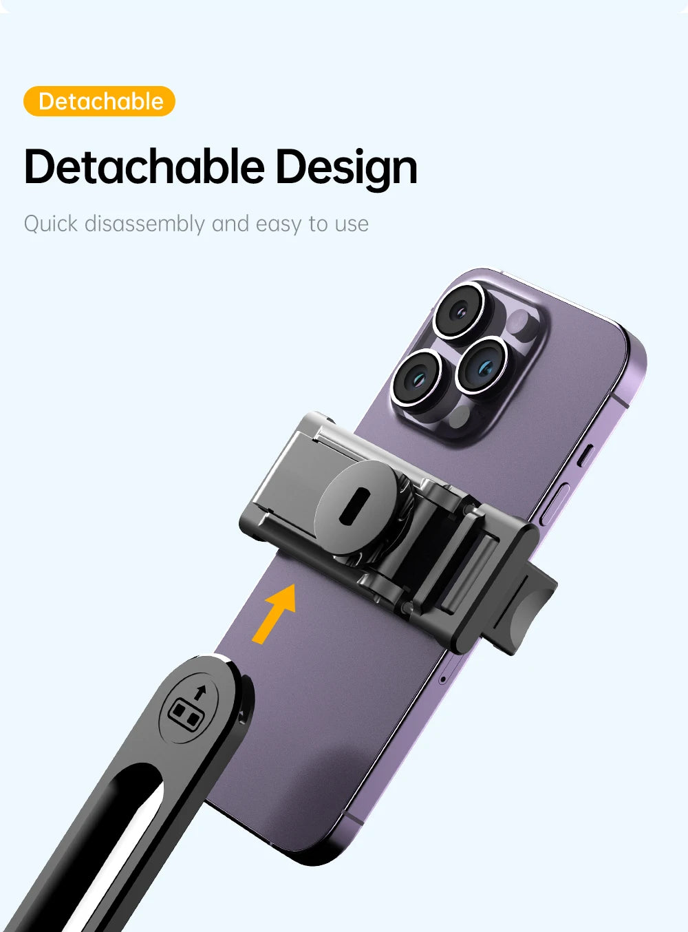 C13C13d Portable Selfie Stick with Bluetooth Remote – 360° Rotating Tripod & Phone Holder