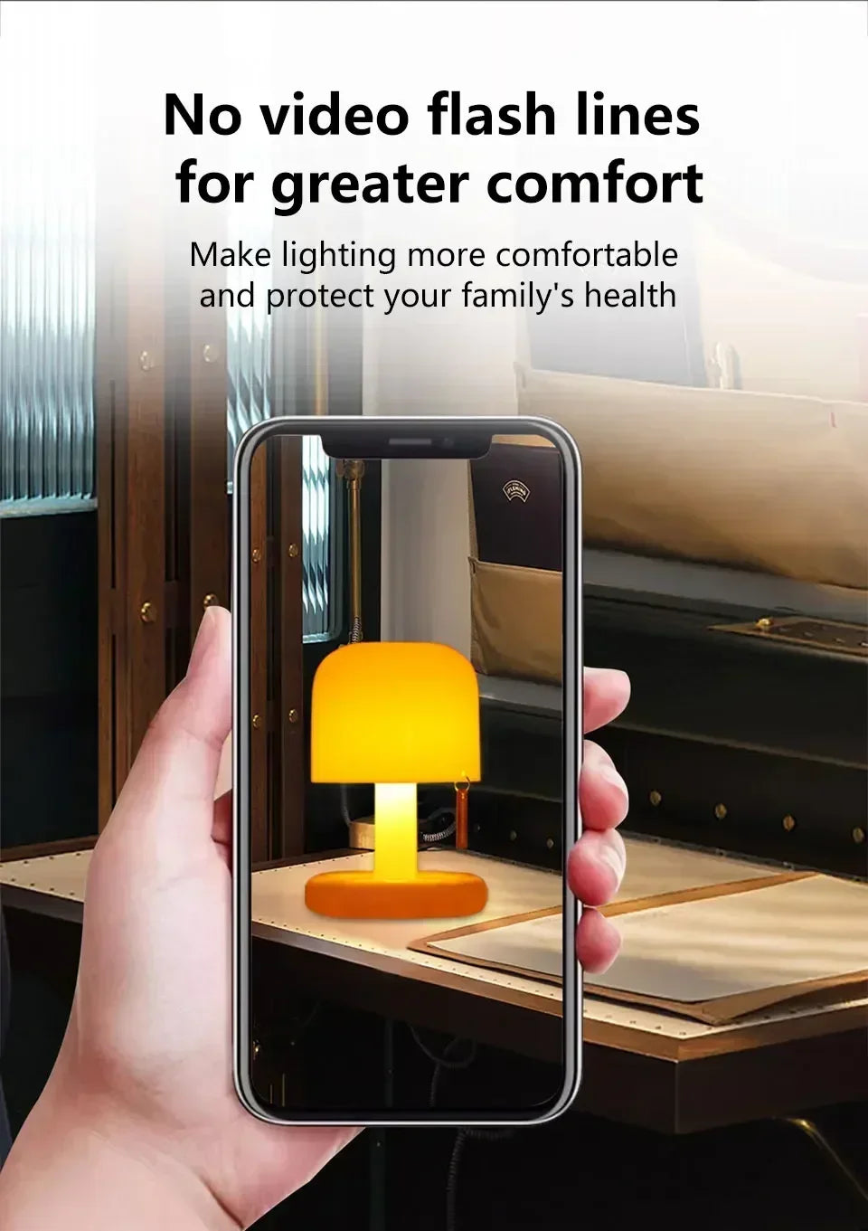 Mini Sunset LED Night Lamp – USB Rechargeable Mushroom Style Night Light for Bedroom, Coffee Bar &