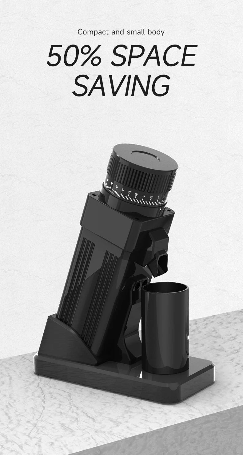 TARSEEKER E55 Electric Coffee Grinder – 55MM Espresso Burr with Stepless Fineness Adjustment for Cold Brew