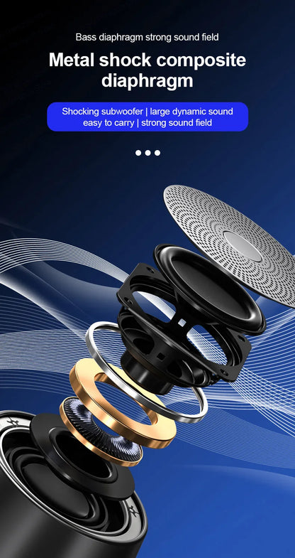Lenovo K3 Pro Portable Bluetooth Speaker – Wireless Stereo Surround Loudspeaker for Music & Audio