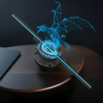 3D Holographic Fan, 52 cm 3D Holographic Projector HD LED Advertising Display with Remote Control, suitable for bars, Halloween
