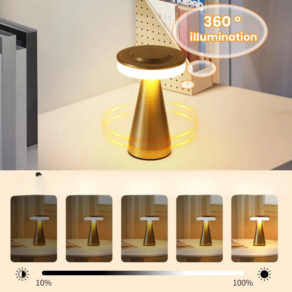 USB Rechargeable Touch Table Lamp – Portable Study, Bedroom & Night Light