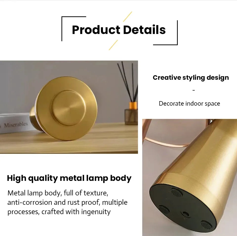 USB Rechargeable Touch Table Lamp – Portable Study, Bedroom & Night Light