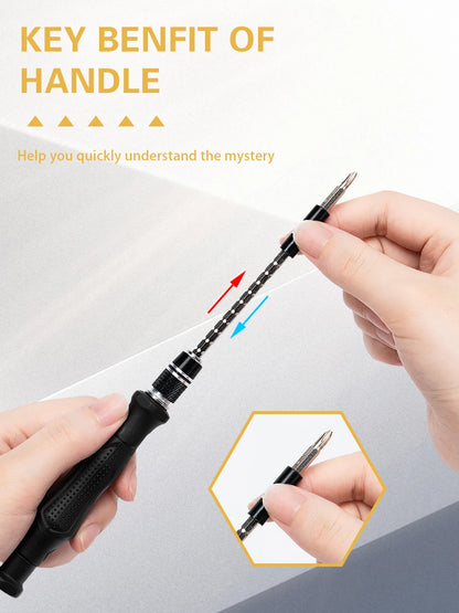 Galacok 117 in 1 Precision Screwdriver Set with 98 Magnetic Bits Multi-Function Repair Tool Kit for IPhone Glasses Laptop Camera
