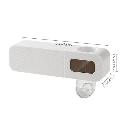 Smart Toothbrush Rack Wall Mounted – 3-Slot Holder with Toothpaste Dispenser & Intelligent Drying