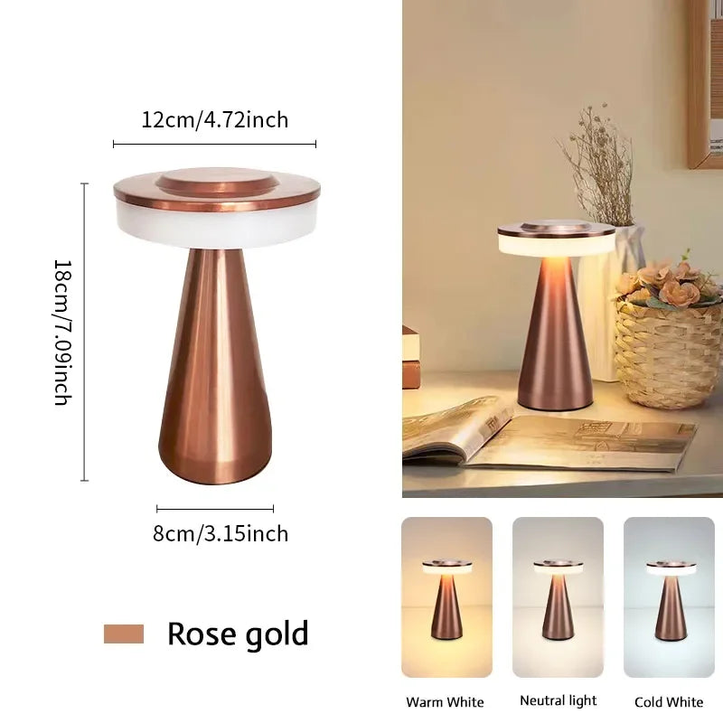 USB Rechargeable Touch Table Lamp – Portable Study, Bedroom & Night Light