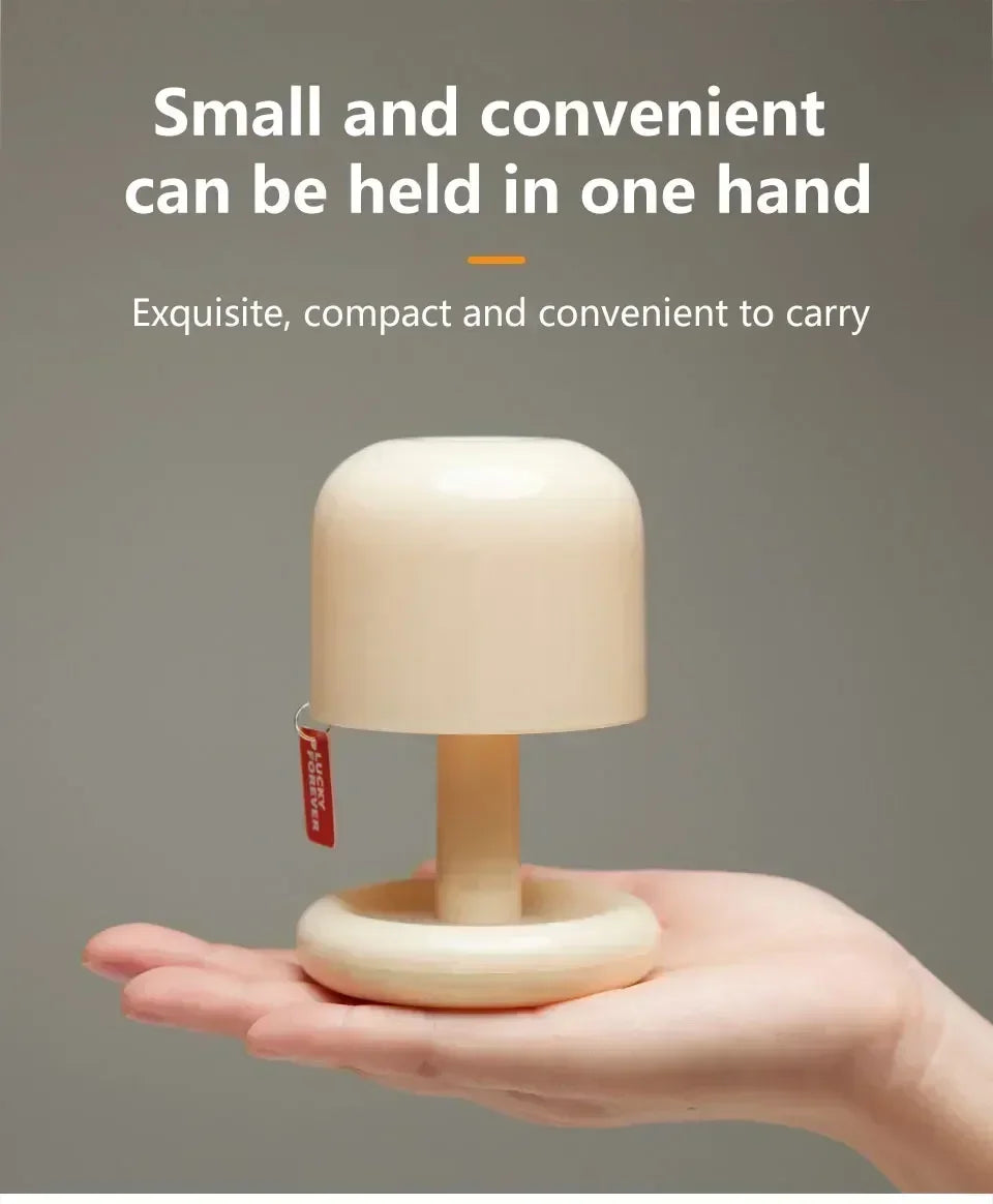 Mini Sunset LED Night Lamp – USB Rechargeable Mushroom Style Night Light for Bedroom, Coffee Bar &