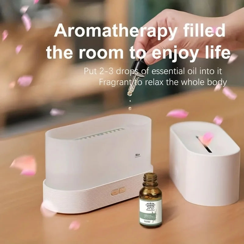 Mini USB Humidifier with Aromatherapy Box – Quiet Operation, Timer & Water Display (8.45oz)
