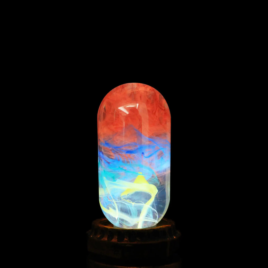 Creative Epoxy Resin Wood LED Night Light – Handmade Multicolor Ocean Lamp for Home Decor & Gifts