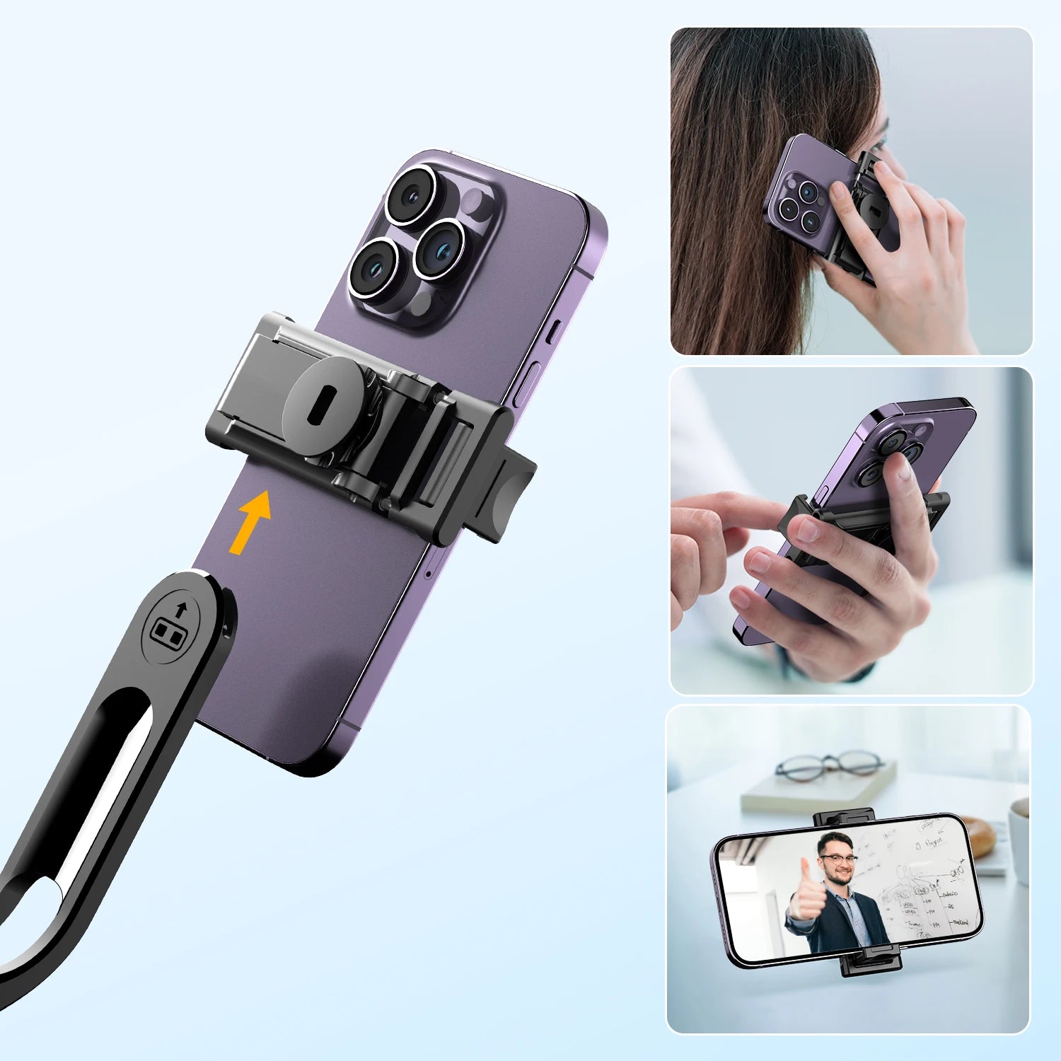 C13C13d Portable Selfie Stick with Bluetooth Remote – 360° Rotating Tripod & Phone Holder