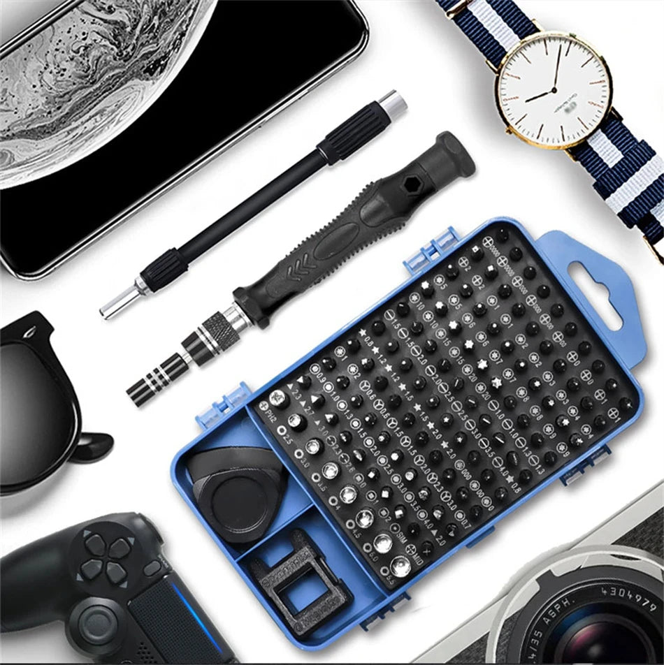 Galacok 117 in 1 Precision Screwdriver Set with 98 Magnetic Bits Multi-Function Repair Tool Kit for IPhone Glasses Laptop Camera