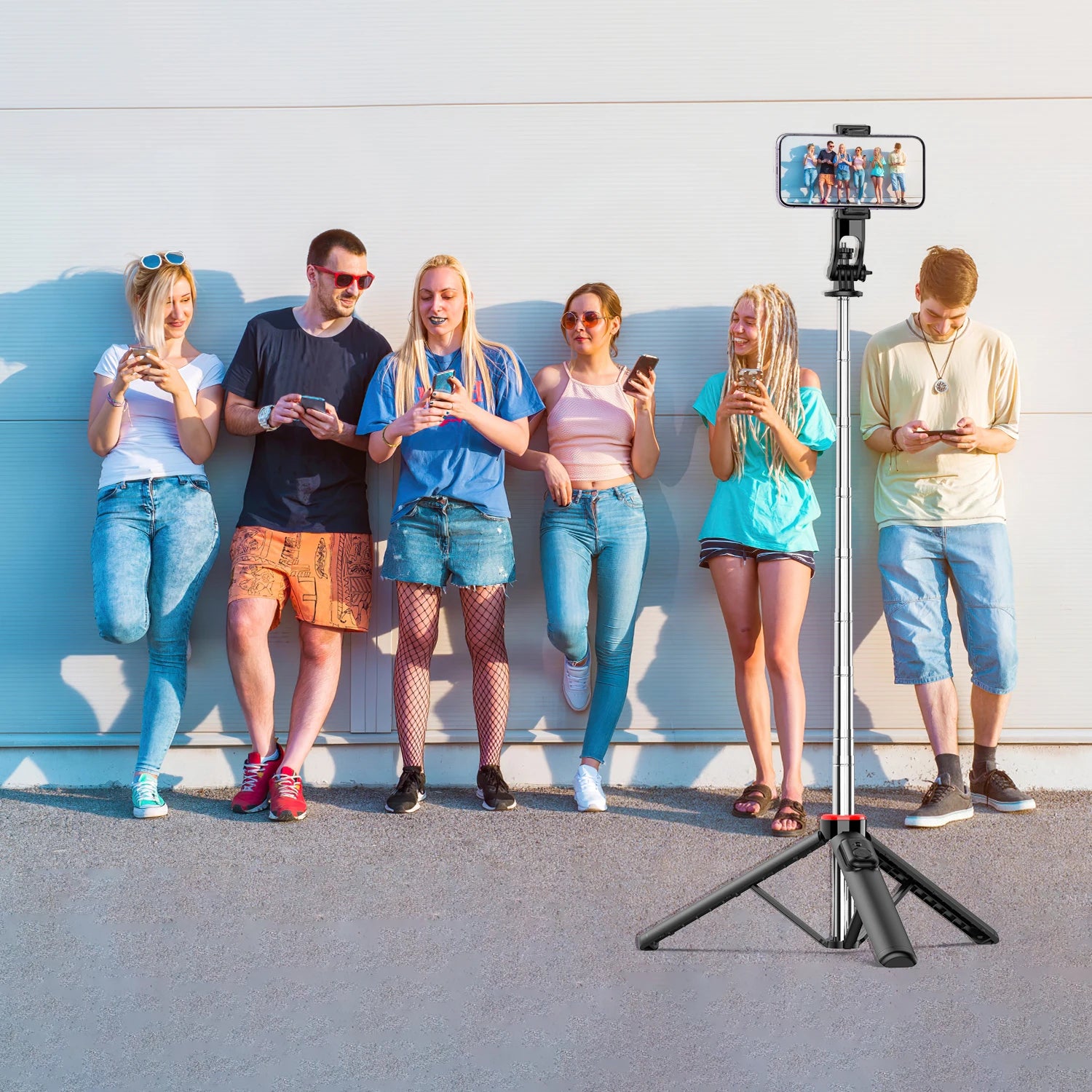 C13C13d Portable Selfie Stick with Bluetooth Remote – 360° Rotating Tripod & Phone Holder