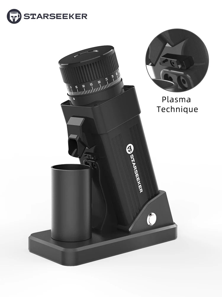 TARSEEKER E55 Electric Coffee Grinder – 55MM Espresso Burr with Stepless Fineness Adjustment for Cold Brew
