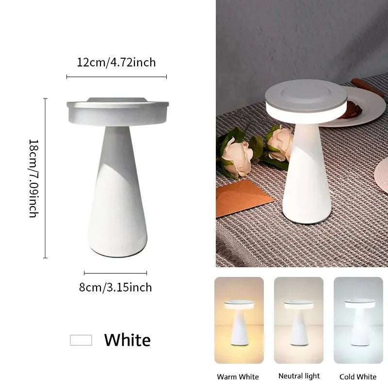 USB Rechargeable Touch Table Lamp – Portable Study, Bedroom & Night Light