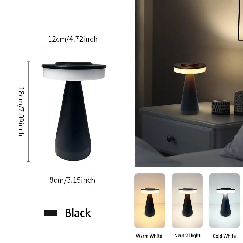 USB Rechargeable Touch Table Lamp – Portable Study, Bedroom & Night Light