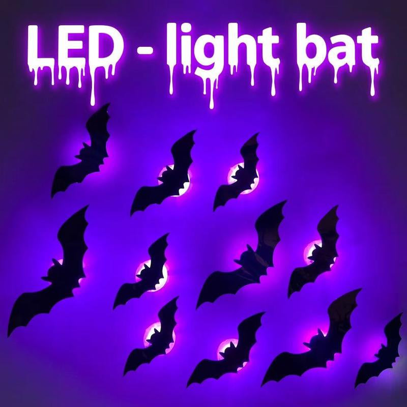 🎁🔥 3D Bat Light Design LED Decorations （contains three sizes: large, medium and small）